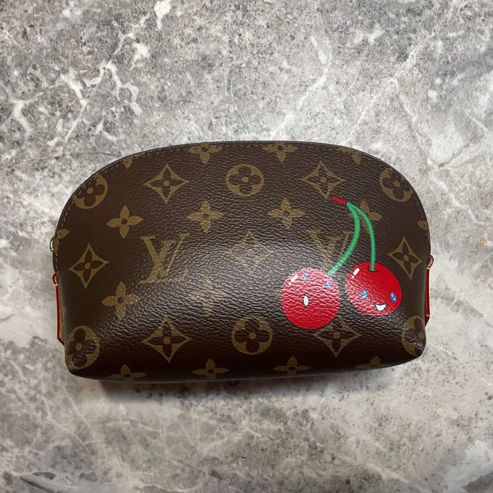 Louis Vuitton x Murakami Cherry Cosmetic Pouch Brown Monogram